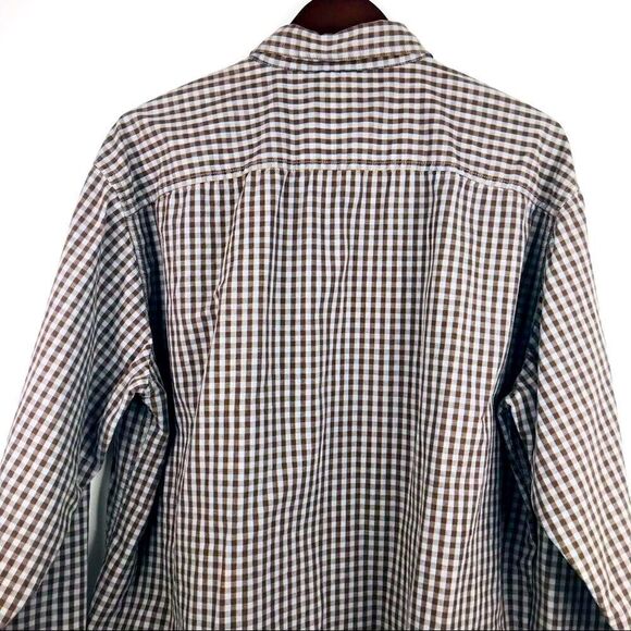 Timberland Cotton Brown and Gray Plaid Button Down Shirt - Picture 5 of 10